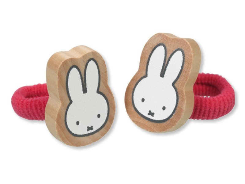 Miffy 米飞儿木制弹性发圈 - 发饰 - 木头 粉红色