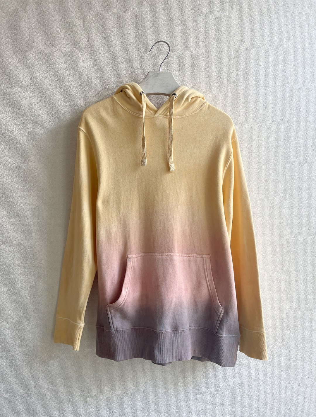 日本制造 手染 Before Sunset 连帽上衣 泥染 染色 MUD dyed 日落 - 中性连帽卫衣/T 恤 - 棉 黄色