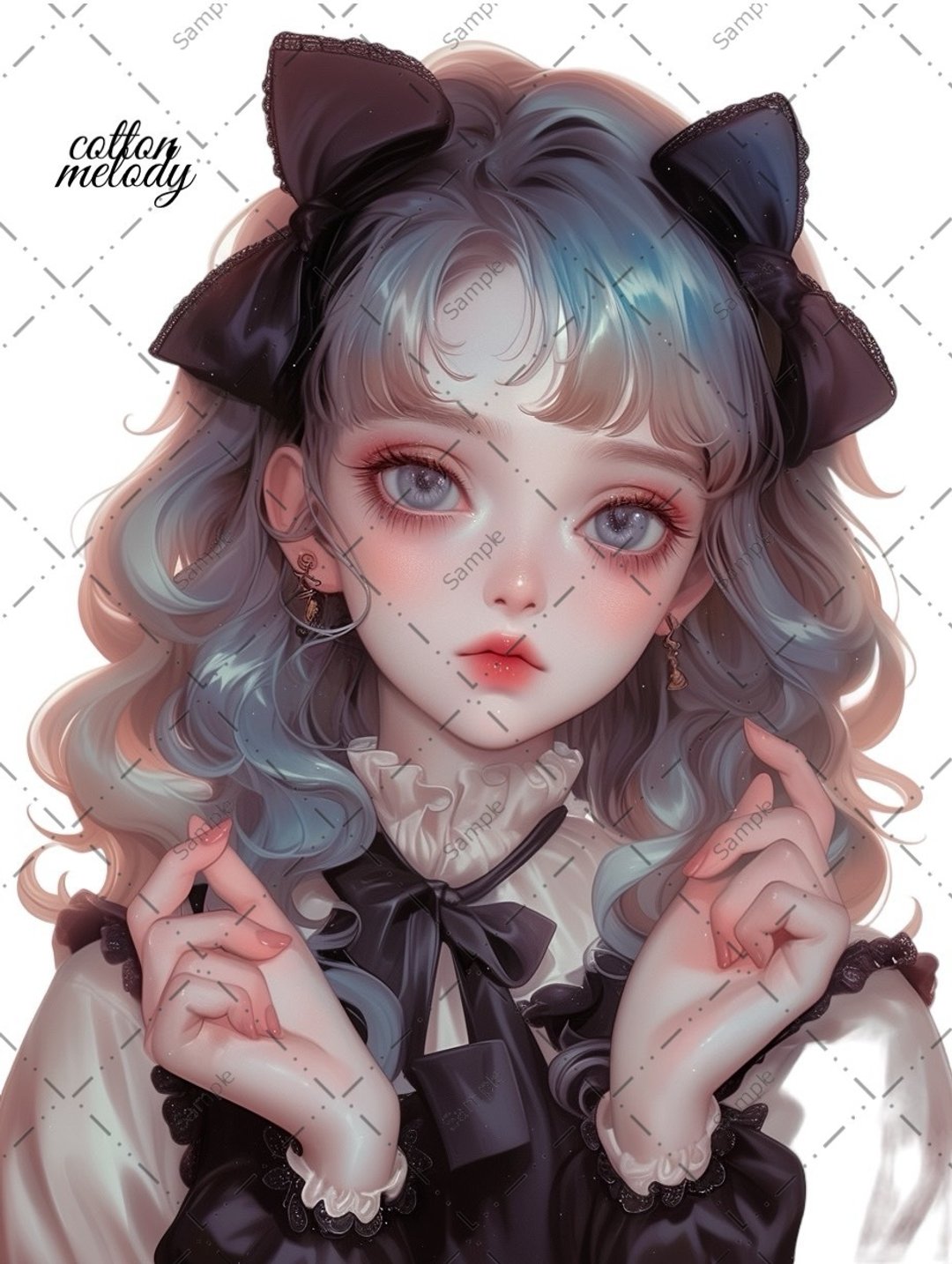 original sticker no.1111 人物贴纸 原创贴纸 人物贴纸 女孩贴纸 原创人物贴纸 - 贴纸 - 纸 