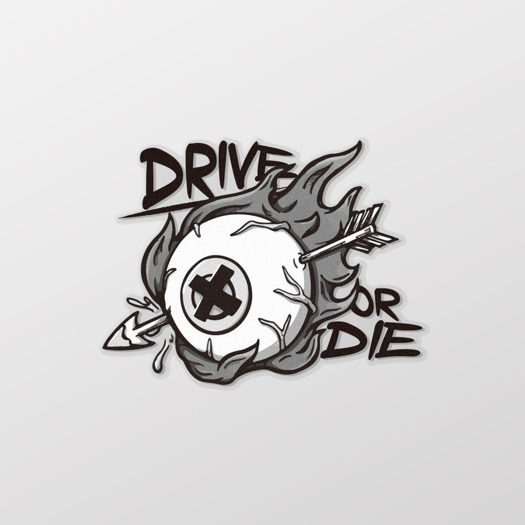 DRIVE OR DIE/恶鬼不饿/车贴、贴纸、软磁 SunBrother孙氏兄弟 - 贴纸 - 防水材质 