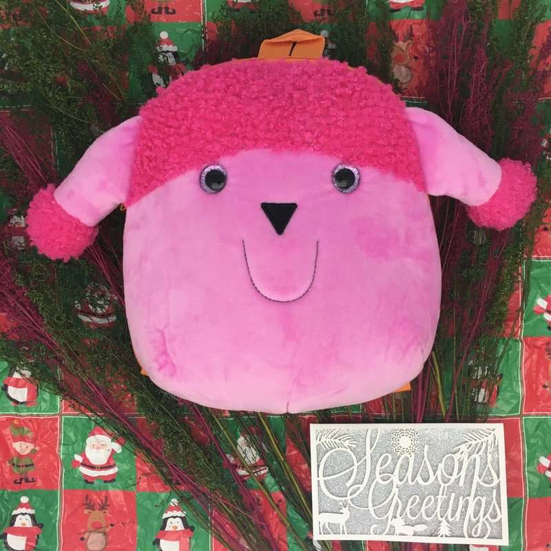 【圣诞新年礼物】幼儿3合1贵妇犬双面小书包 - 后背包/双肩包 - 聚酯纤维 金色