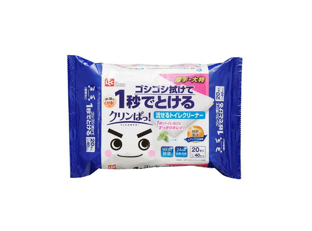 【激落君】一秒溶解厕所除菌去污擦拭巾(厚型)大张10枚2包入 - 卫浴用品 - 其他材质 蓝色