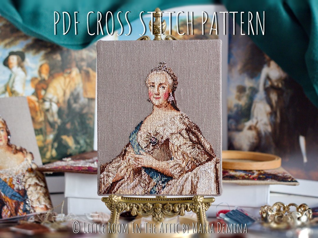 叶卡捷琳娜大帝 - Vigilius Eriksen - PDF 十字绣图案 - 手工艺教程/工具书 - 其他材质 