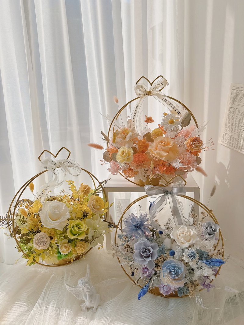 逗留 - 永生花 小花园系列开幕花篮 升迁礼物 - 植栽 - 植物．花 黄色