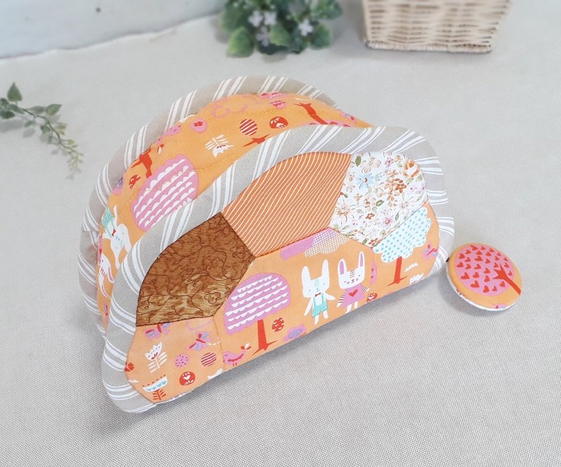 花盒子收纳包 | 针线 文具 美妆品收纳盒 - 化妆包/杂物包 - 棉．麻 橘色