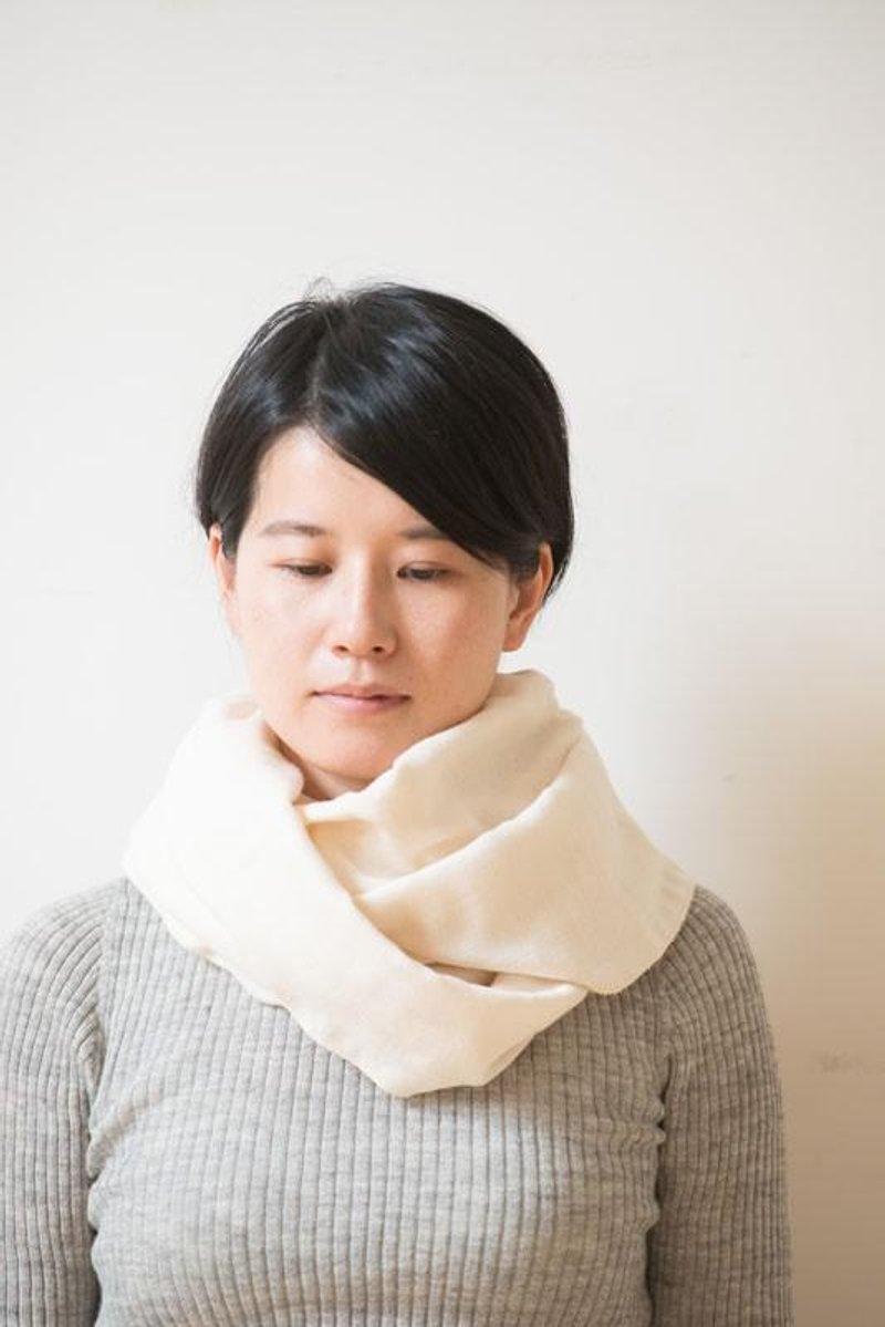 Organic Cotton Triple gauze snood [colored] - 丝巾 - 棉 