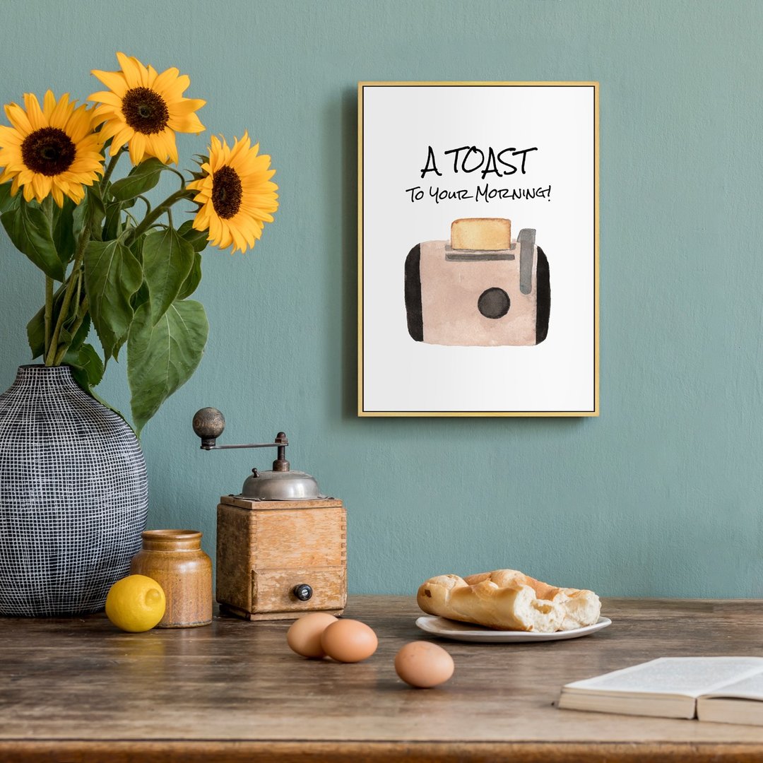 A Toast to Your Morning-厨房挂画/早餐店/玄关/角落空间/面包机 - 海报/装饰画/版画 - 其他材质 粉红色