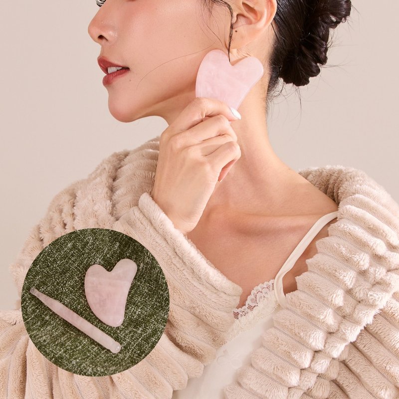 2026招好运-点穴棒+粉水晶按摩刮痧板 - 脸部按摩/清洁工具 - 其他材质 