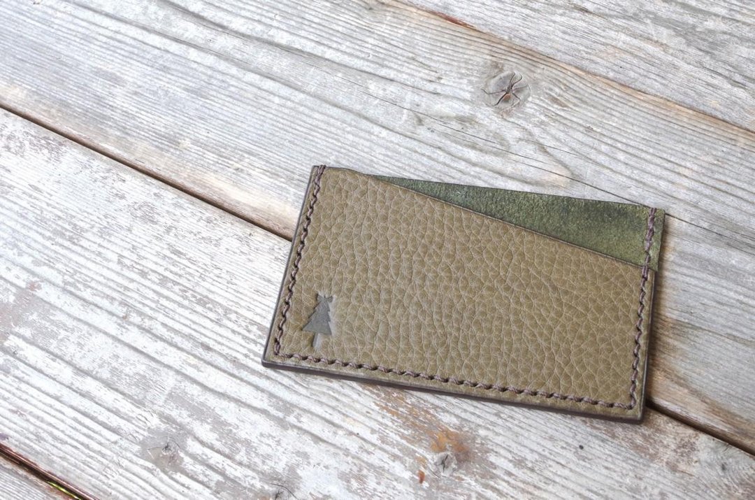 Italian leather pass case khaki / Italian leather pass case # khaki - 证件套/卡套 - 真皮 绿色