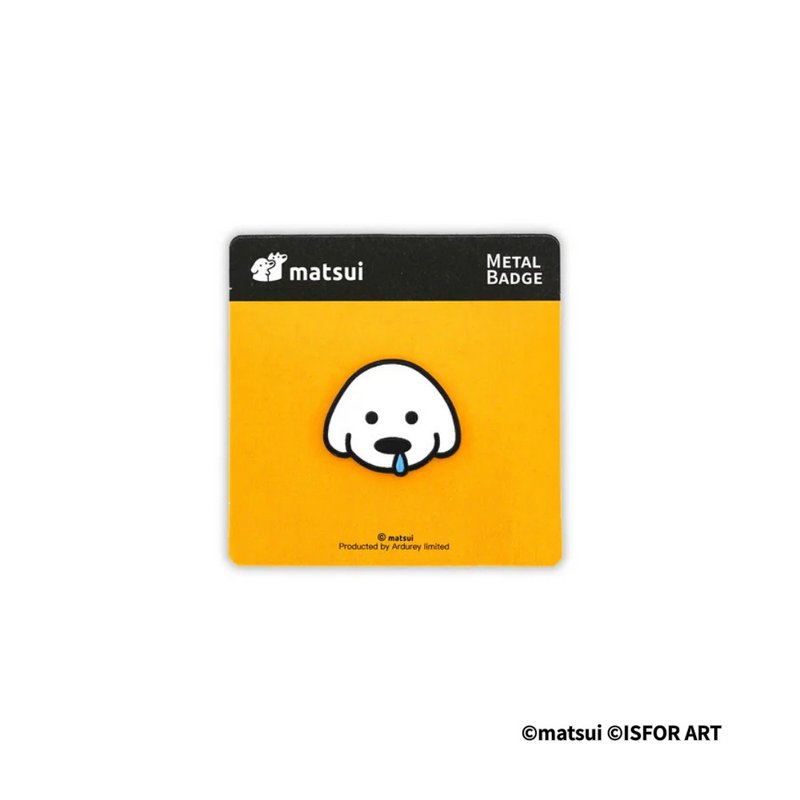 matusi DOGS 造型金属磁铁徽章 B - 徽章/别针 - 其他金属 白色