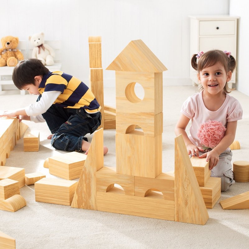 Weplay 软质木纹积木 (56件) - 玩具/玩偶 - 其他材质 咖啡色