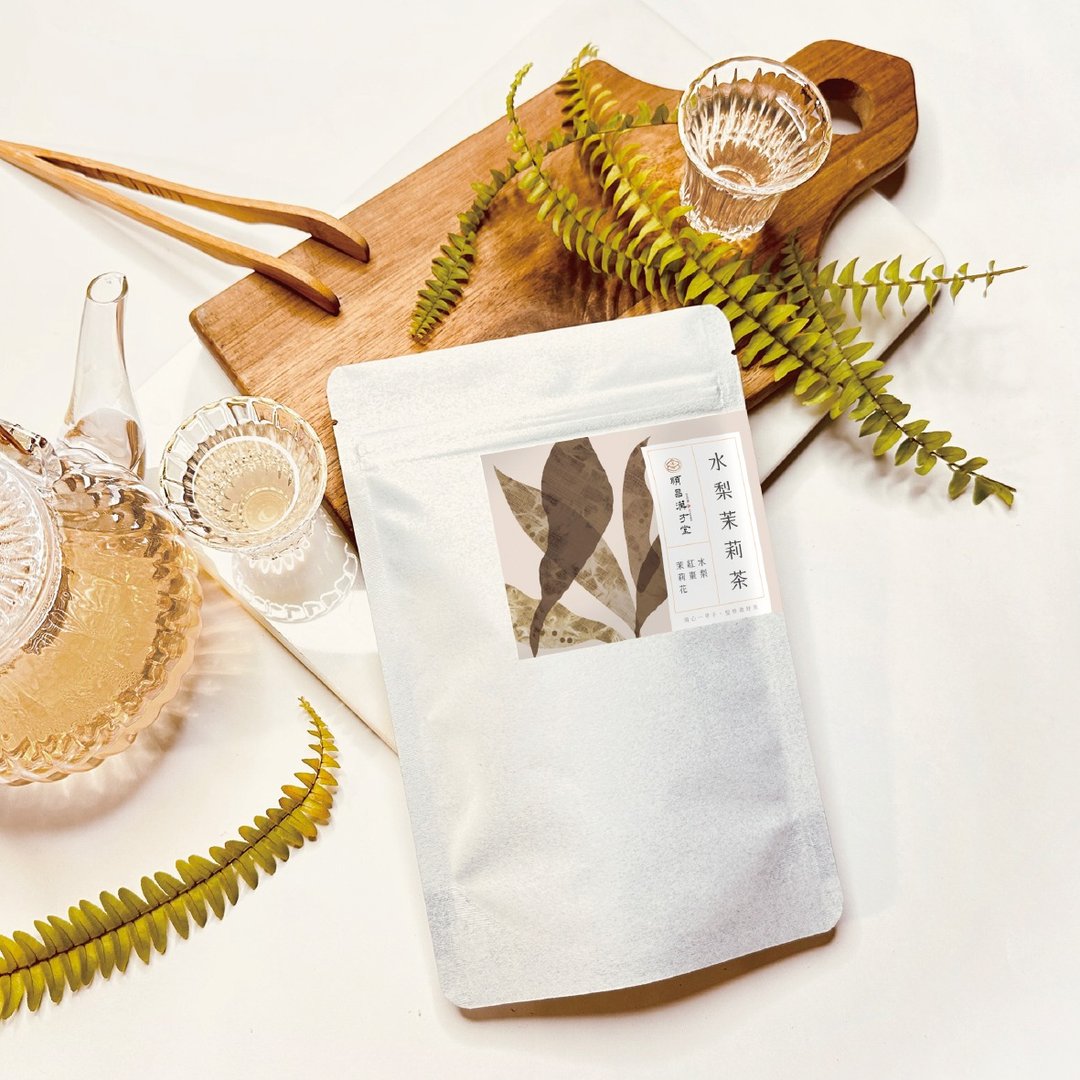 水梨茉莉茶 果干茶 5 入 水梨 茉莉 茉莉花 红枣 养生 茶包 - 茶 - 新鲜食材 金色