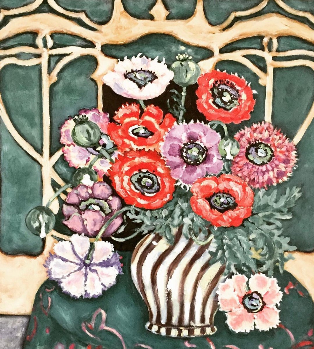 海葵花画原创油画画布花花束画 - 墙贴/壁贴 - 其他材质 