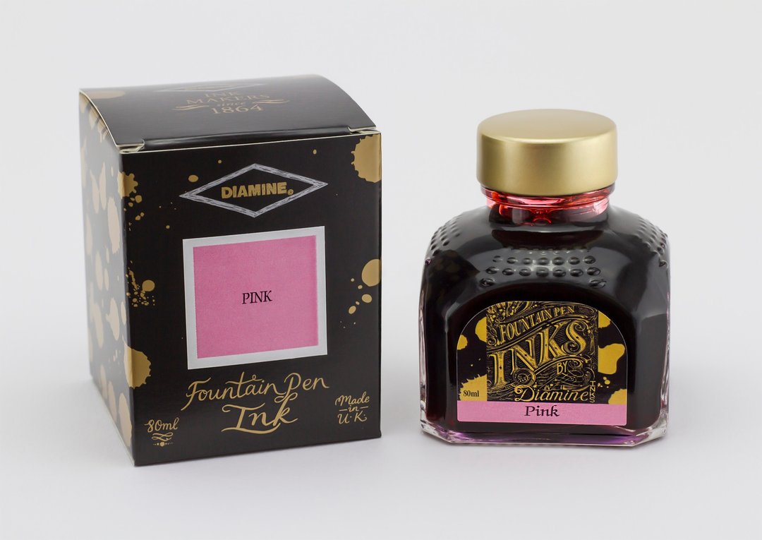 Diamine 粉红钢笔墨水 - 墨水 - 玻璃 粉红色