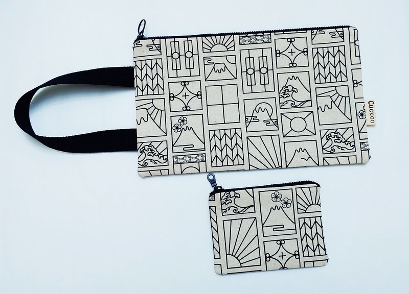 手提袋+零钱包 手机袋 杂物收纳袋  2件优惠组 - 手提包/手提袋 - 棉．麻 多色