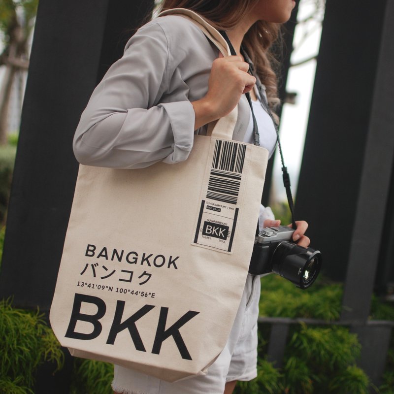 BKK BANGKOK - Canvas Tote Bag - Airport Edition - 其他 - 其他材质 白色
