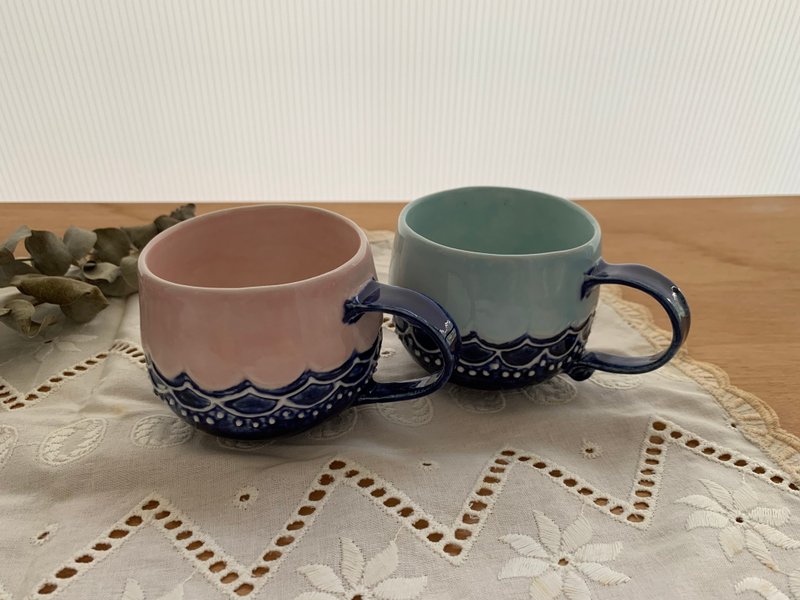 花瓣咖啡杯/对杯 - 咖啡杯/马克杯 - 瓷 