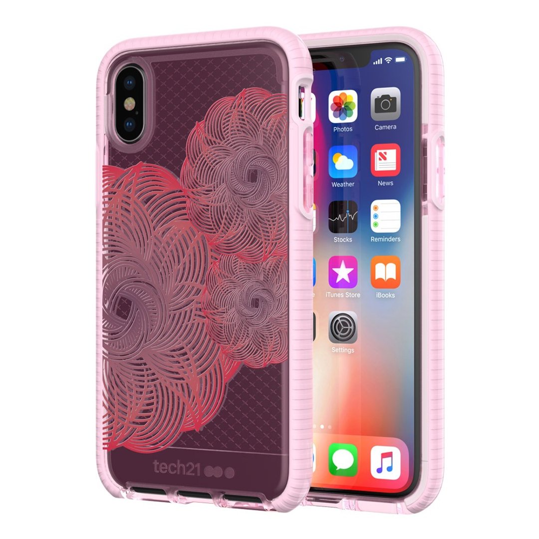Tech21 iPhone X 防撞软质格纹保护壳 - 粉 (5055517385725) - 手机壳/手机套 - 其他材质 粉红色