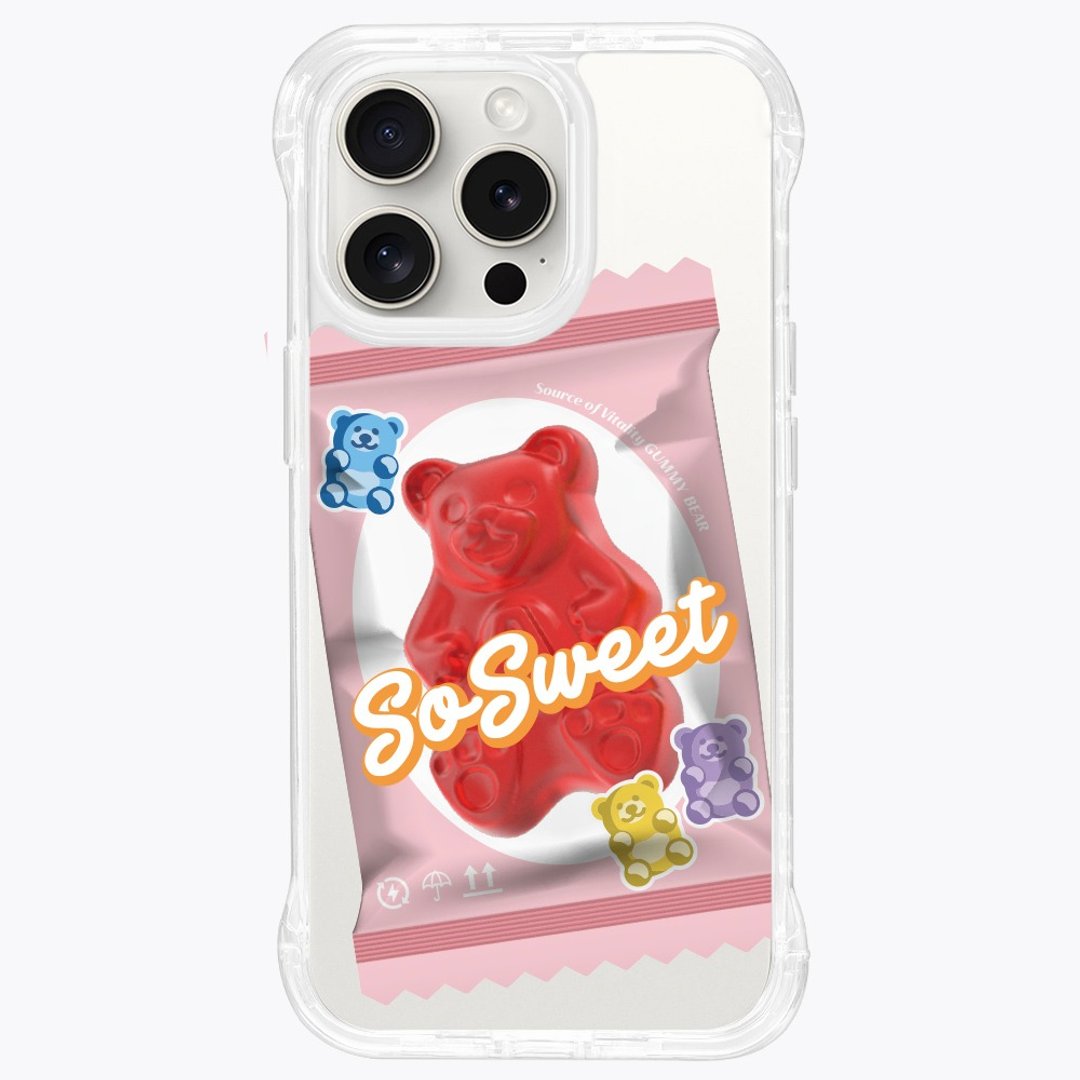 小熊软糖 草莓口味 支架壳 标准透明 iPhone 16 15 14 13 Pro Max - 手机壳/手机套 - 其他材质 透明