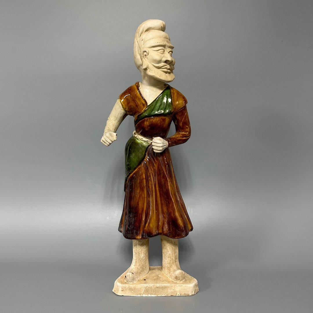 唐三彩男立俑 - 摆饰 - 陶 卡其色