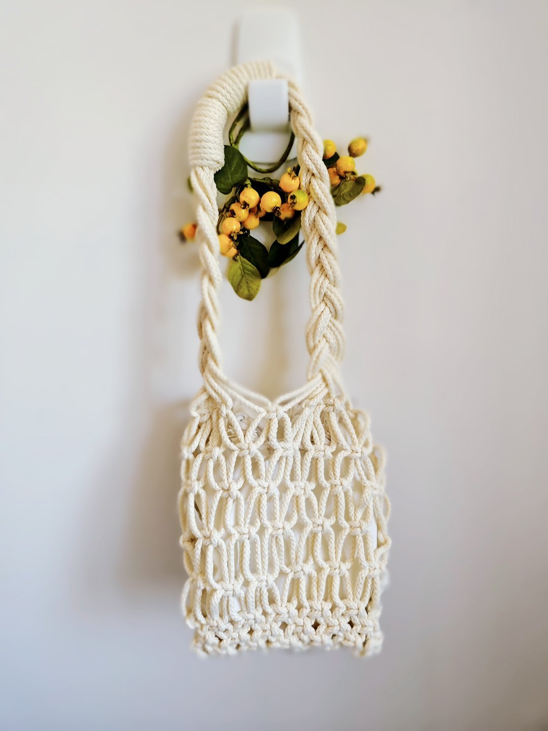 macrame 编织轻便袋 含内袋 中童袋 - 手提包/手提袋 - 棉 
