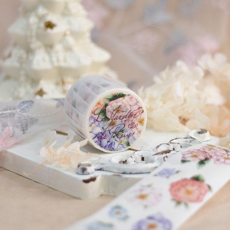 玫瑰园 - 5cm 纸胶带 - 纸胶带 - 纸 粉红色