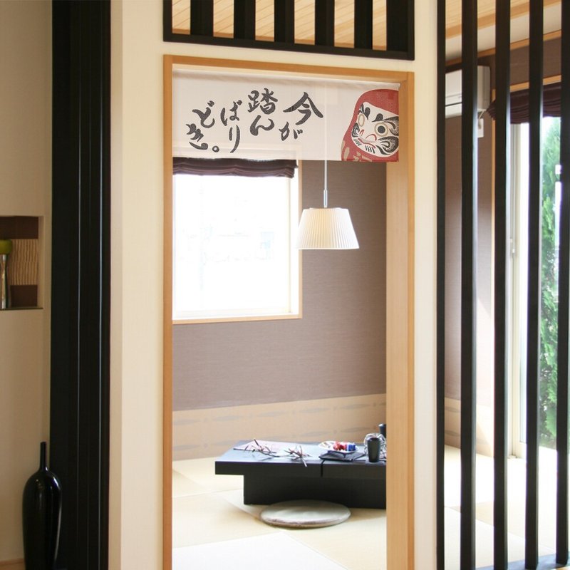 【预订】日本制 红达磨短门帘 - 门帘/门牌 - 聚酯纤维 红色