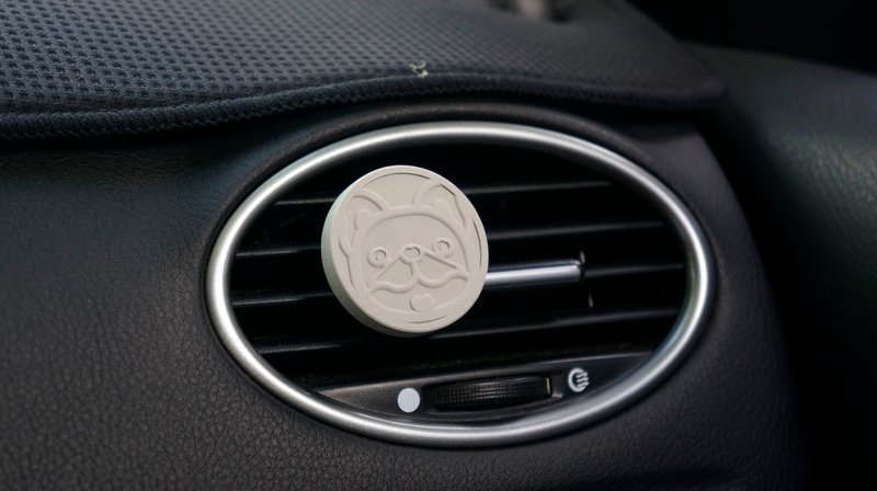 法斗造型车用扩香石-台湾制造(mit) - 香薰/精油/线香 - 水泥 灰色