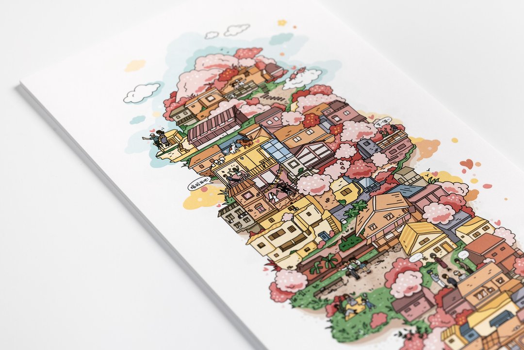 来聚落找宝藏系列_【三个路径】插画海报 | 爱情篇 - 海报/装饰画/版画 - 纸 