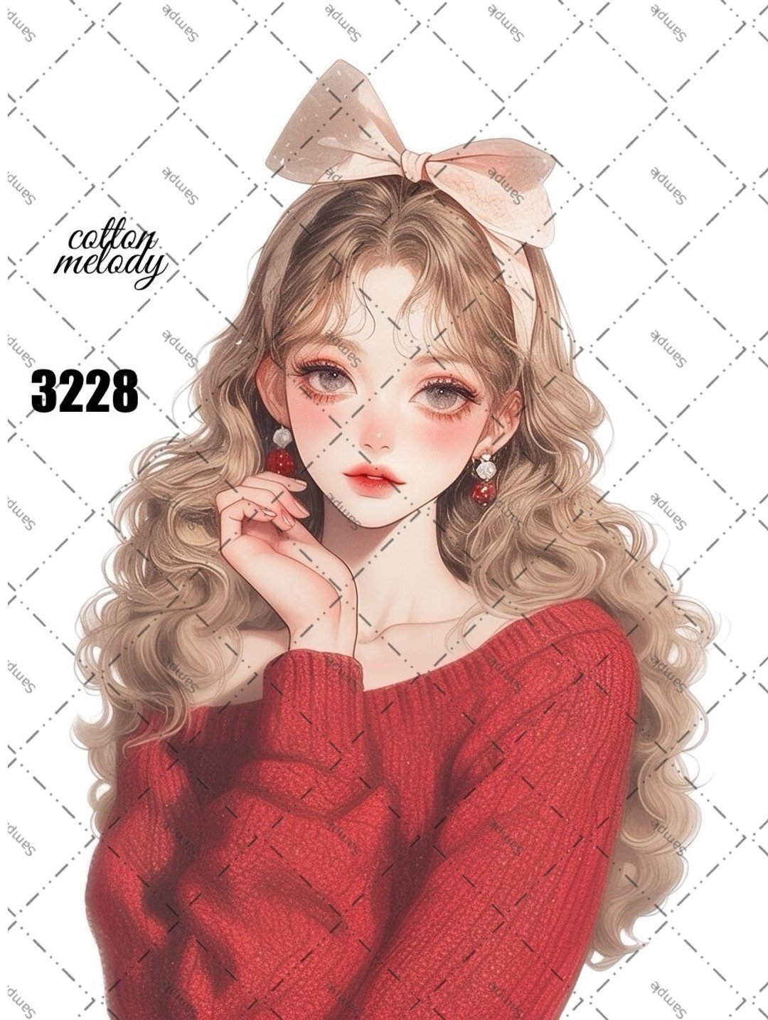 original sticker no.3228 人物贴纸 原创贴纸 原创人物贴纸 装饰贴纸 cotton melody - 贴纸 - 纸 