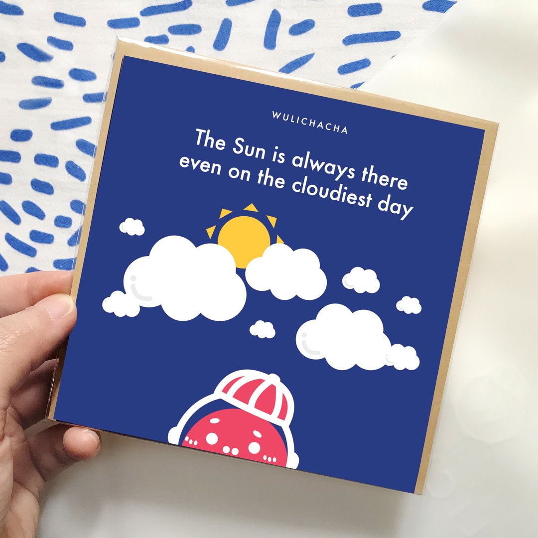The sun is always there even on the cloudiest day心意卡 - 卡片/明信片 - 纸 