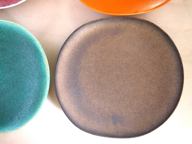 颜色盘15 / 青铜 - 浅碟/小碟子 - 陶 咖啡色