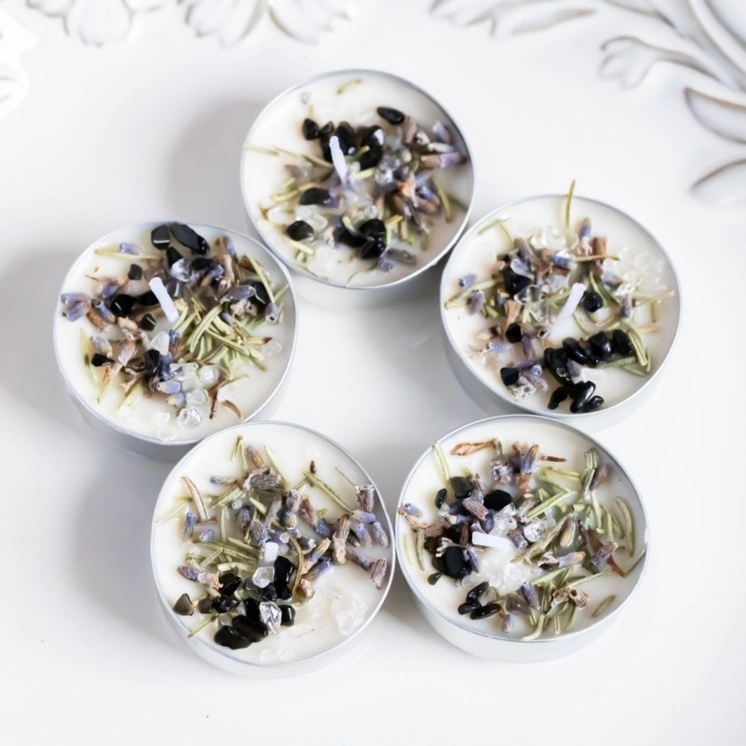 天然大豆蜡烛 净化磁场香氛魔法蜡烛 茶蜡款 单颗蜡烛 - 蜡烛/烛台 - 蜡 白色