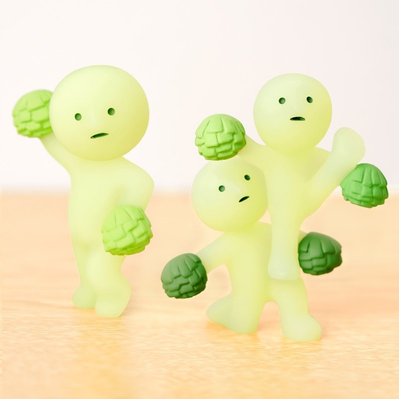 Smiski│不可思议的夜光精灵 打气啦啦队(三入随机款) - 玩偶/公仔 - 塑料 