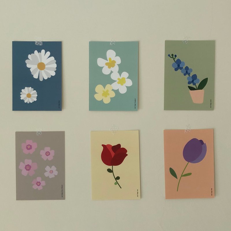 mb floral card 设计款花朵卡片 - 卡片/明信片 - 纸 白色