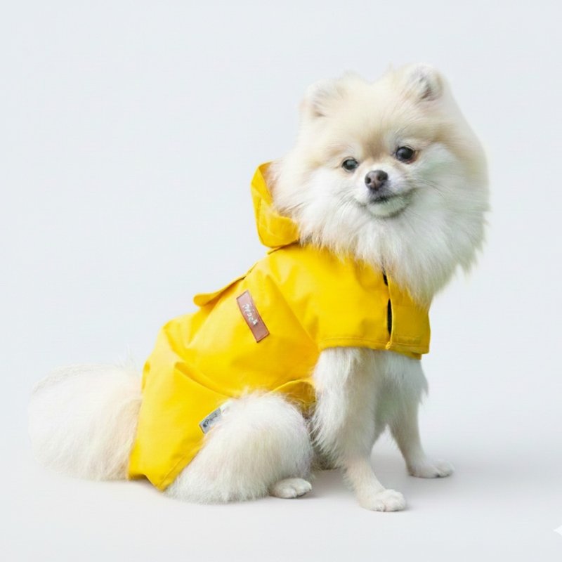韩国 ppuya 都会犬 绚彩机能雨衣-金黄色 - 衣/帽 - 其他材质 黄色
