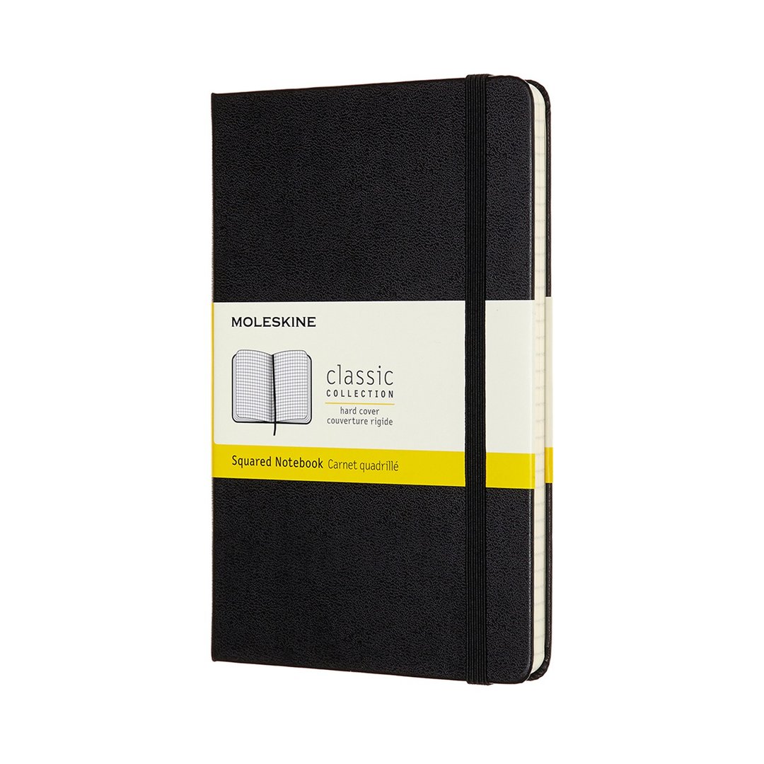 _勿上架_MOLESKINE 经典硬壳笔记本 - M 型 - 方格黑 - 烫金服务 - 笔记本/手帐 - 纸 黑色