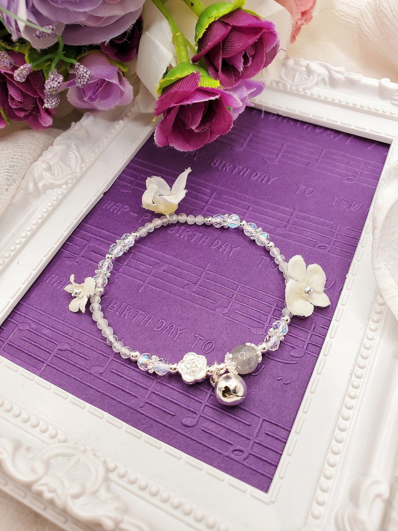 仙气森系钻切灰月光手串 - 手链/手环 - 水晶 银色