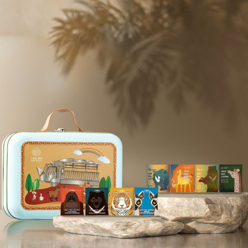 六福庄 X 六福村 滤挂咖啡马口铁礼盒组 /8 入六福村官方直营 - 咖啡 - 其他材质 