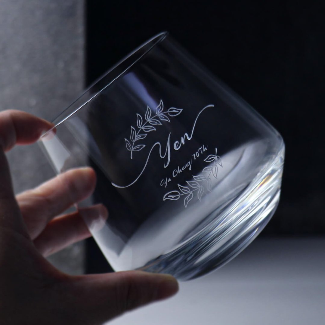 390cc【藤蔓花卉水晶锥】德国蔡司Schott Zwiesel威士忌杯 - 酒杯/酒器 - 玻璃 咖啡色