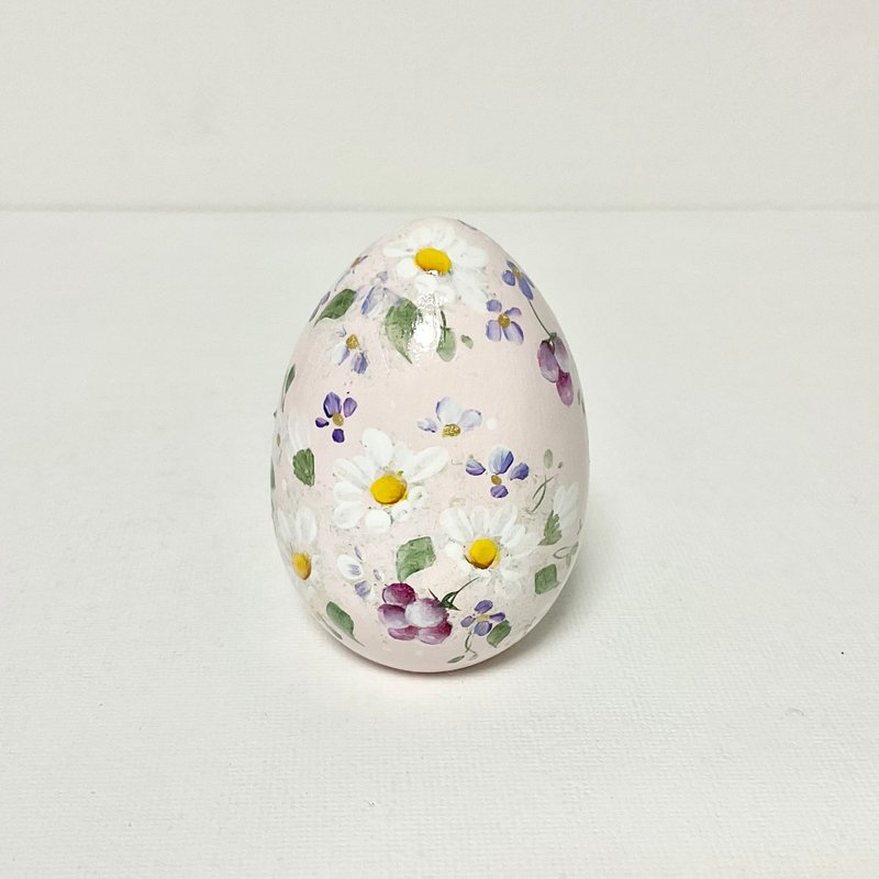 手绘粉红、花痴木制复活节彩蛋 - 其他 - 木头 蓝色