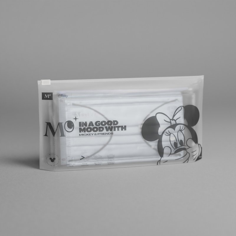 迪士尼4层一次性口罩  - 晨雾蓝 (12 个) - 米妮 - 大码 - 口罩 - 其他材质 