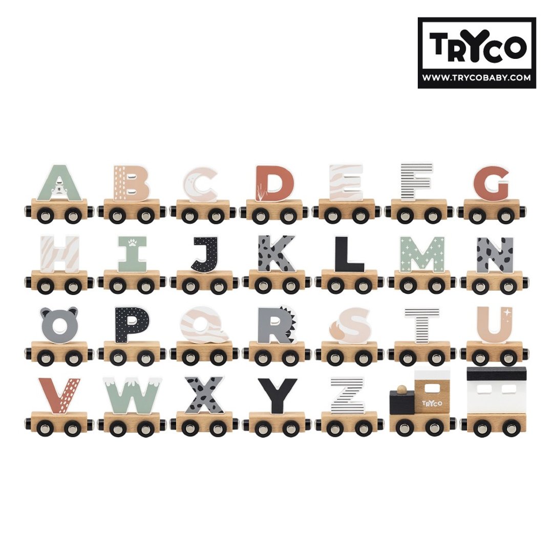 官方直营【Tryco】木制字母火车 -28 款可选 (单入卖场，购买 4 个以上) - 玩具/玩偶 - 木头 多色