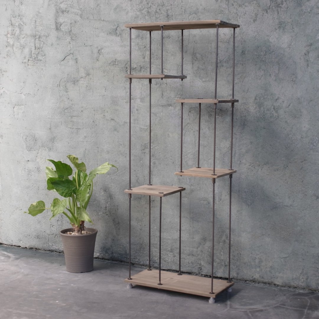 wood iron shelf 1190*450*225 Grayish Color - 其他家具 - 木头 