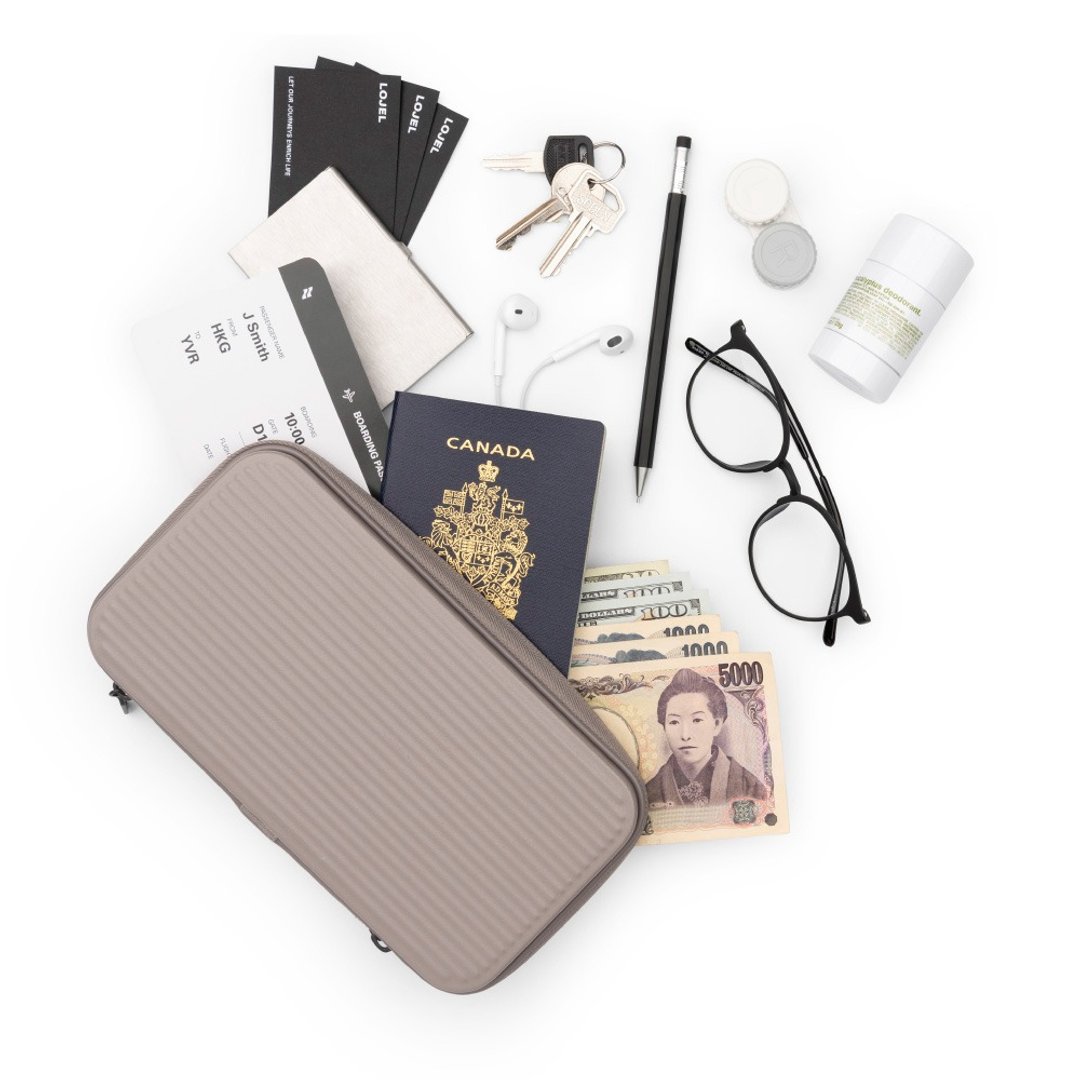 【LOJEL】Travel Organizer 硬壳盥洗包 大地灰 - 手拿包 - 塑料 灰色