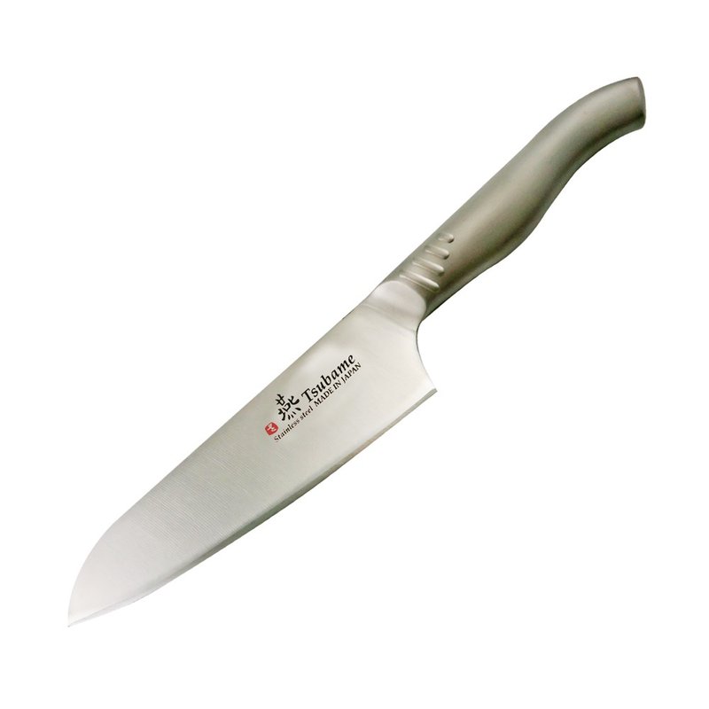 【御料理庖丁】日本制燕三条一体成型不锈钢三德刀16.5cm - 菜刀/刀架 - 不锈钢 银色