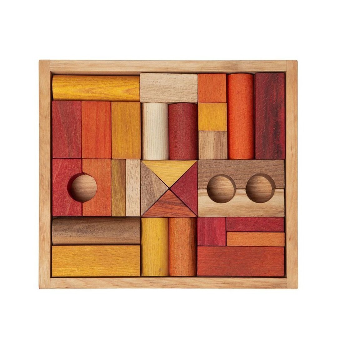 Wooden Story - 暖色积木组 - 30pcs - 玩具/玩偶 - 木头 