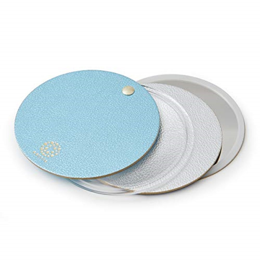 Carrie Magnifying Glass & Pocket Mirror/ Cool Blue - 彩妆刷具/镜子/梳子 - 其他材质 蓝色