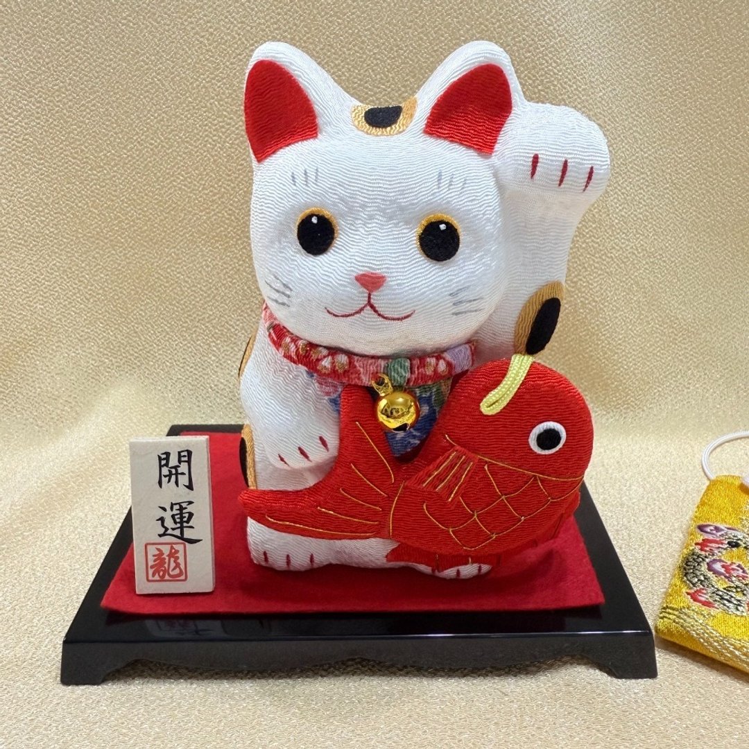 京都缩缅手作摆饰－招财猫鲷鱼 - 摆饰 - 陶 