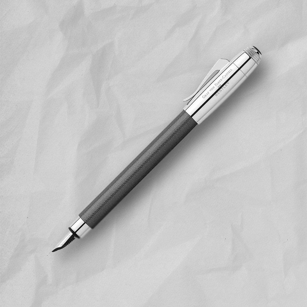 【Graf von Faber-Castell】宾利联名系列钢笔-银钨 EF尖 VIP刻字 - 钢笔 - 其他金属 银色